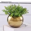 Goldene Keramikblumentöpfe Moderne Dekoration Blumenvase Dekoratives Arrangement Schreibtischdekoration Vergoldete Vasen Hausgartendekoration