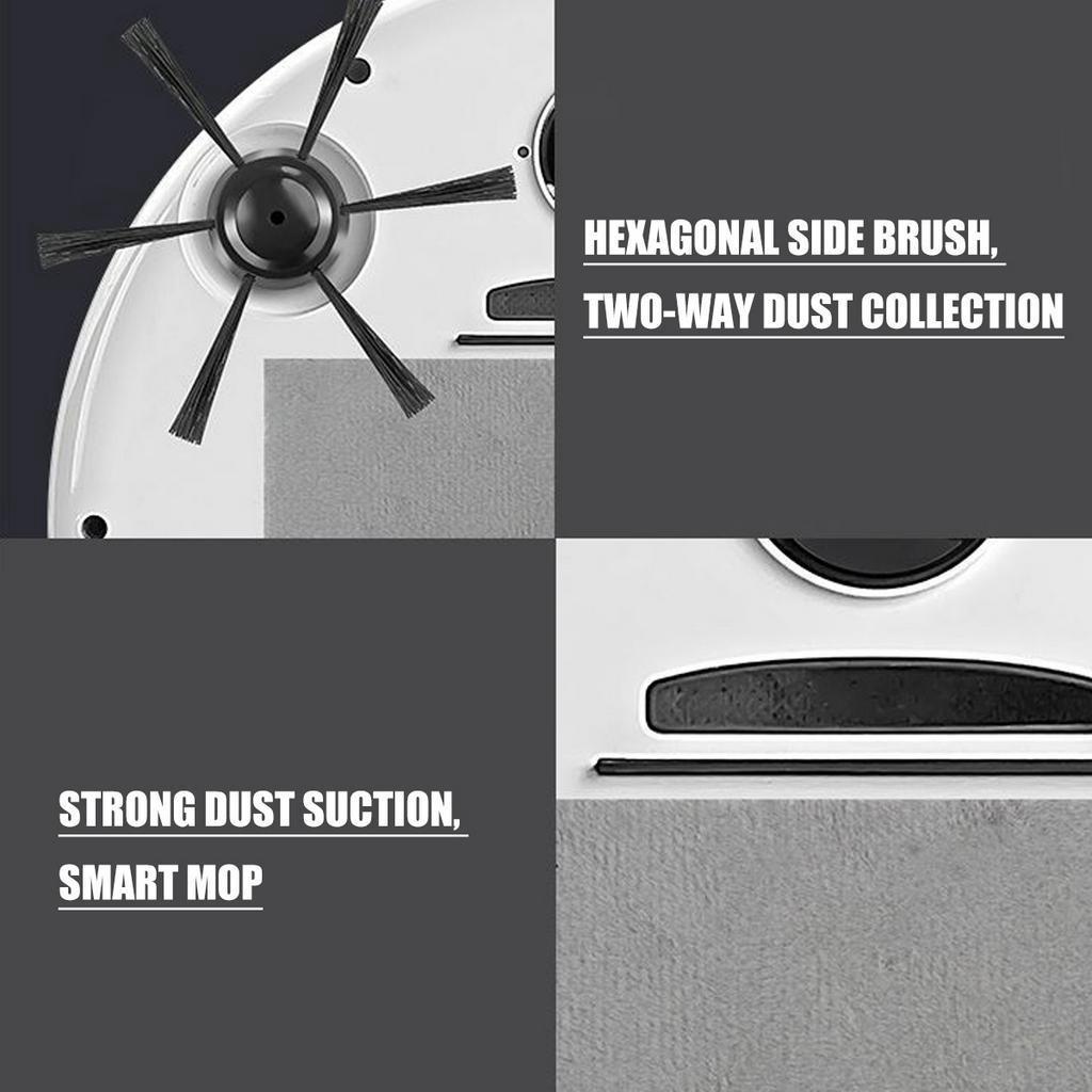 Smart Floor Robot Vacuum Cleaner 1800Pa Strong Suction Sweeper USB Rechargeable Wet Dry Sweeping Mopping Sterilizer Home Cleaner