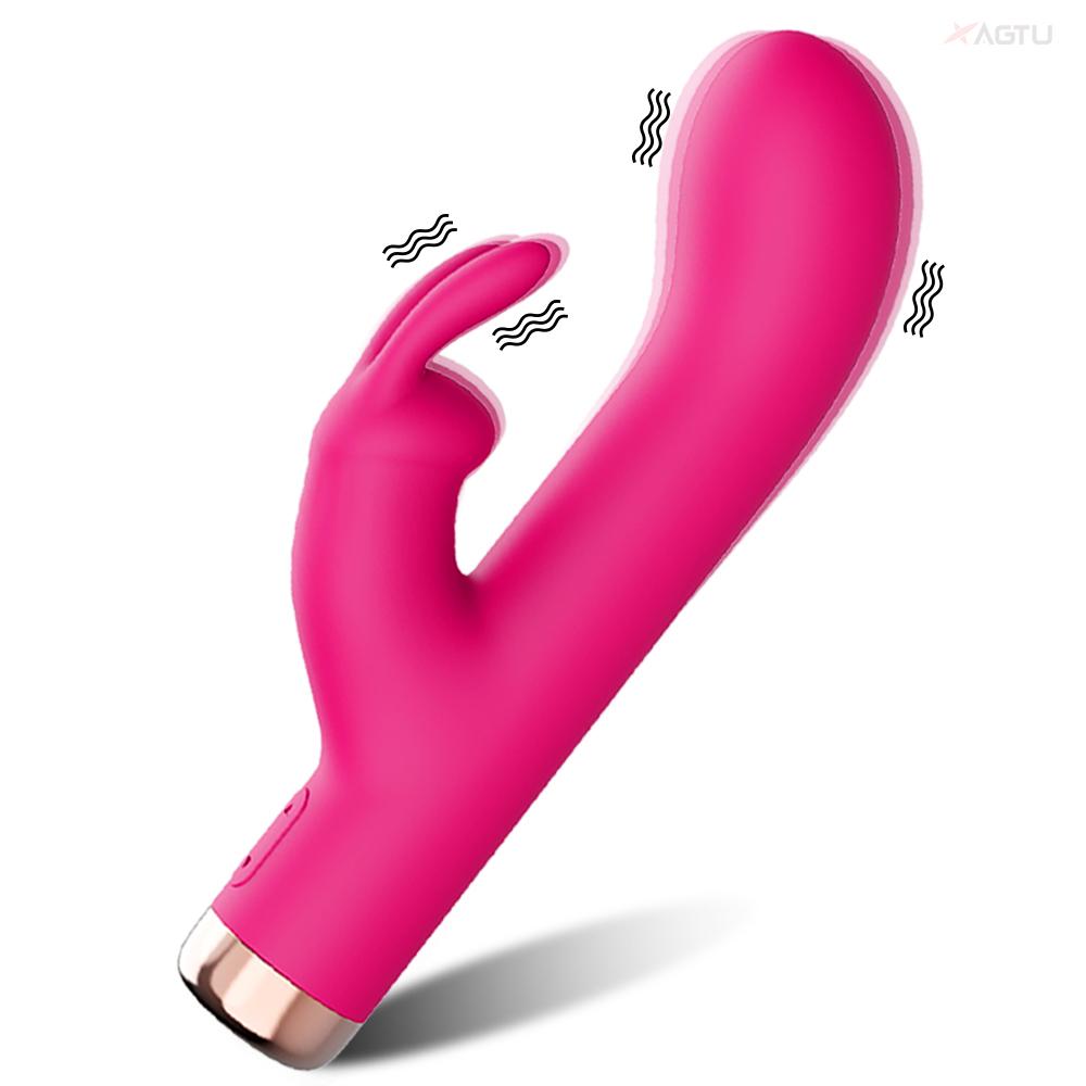 Powerful Clitoris Vagina Vibrator Ctimulator Vibration 2 In 1 Rabbit Dildo Vibrator Masturbation Tools for Women Sexy Adult Toys