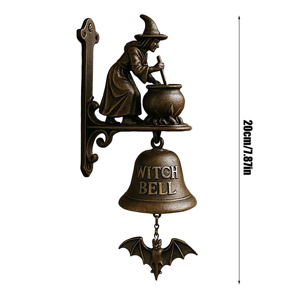 Dinner Bell Outdoor Witch Shape Welcome Doorbell Vintage Farmhouse Doorbell For Front Door Garden Sheds Cottage Retreats