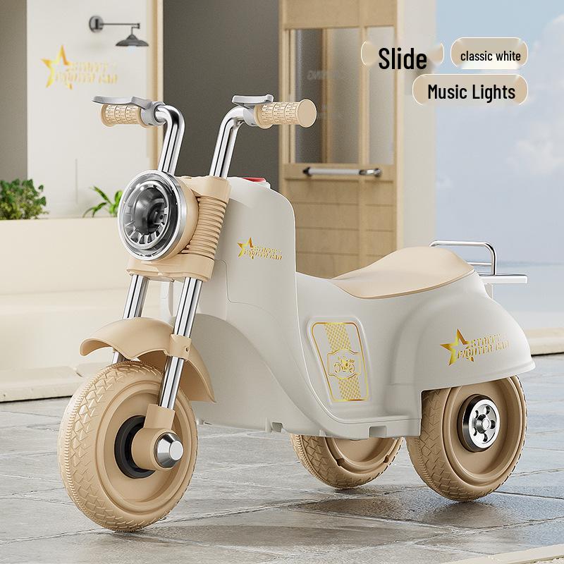 Rechargeable Kids' Electric Tricycle - Remote Control Ride-On Motorcycle for Boys & Girls.