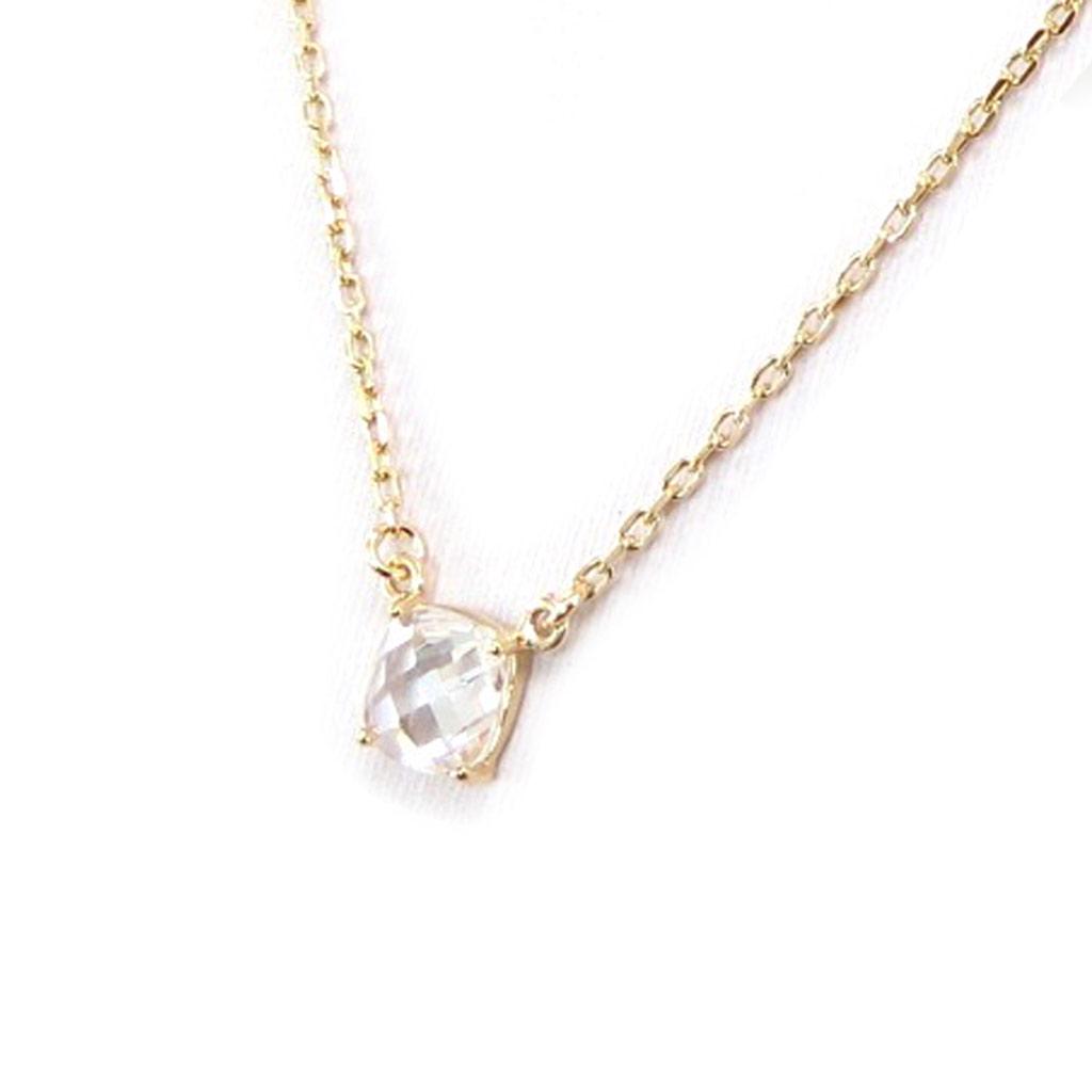 Les Trésors De Lily [K3677] - Gold Plated Necklace 'Unique' White Gold - 6 Mm