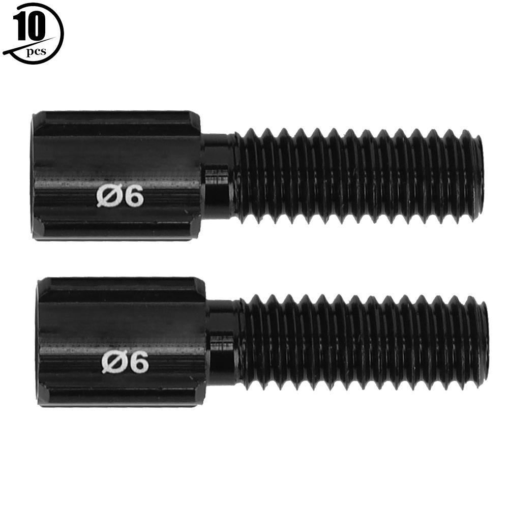 10PCS RC122 Black Road Bike Rear Derailleur Brake Cable Line Thumb Shifter Adjuster ScrewM6