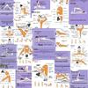 Yoga Posture Stickers & Cards: Wellness Exercise Tools for Home or Studio