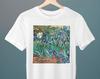 Irises, Vincent Van Gogh Painting, Unisex T-Shirt, Art T-Shirt, Fine Art T-Shirt, Gift for Her, Gift for Him, Art Lover Gift