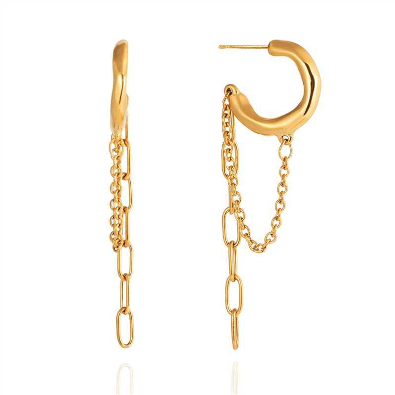 Серьги-подвески Yori из нержавеющей стали, минималистичные, в форме капли воды, модные, трендовые, водостойкие, для повседневного ношения, Осень-Зима 2025