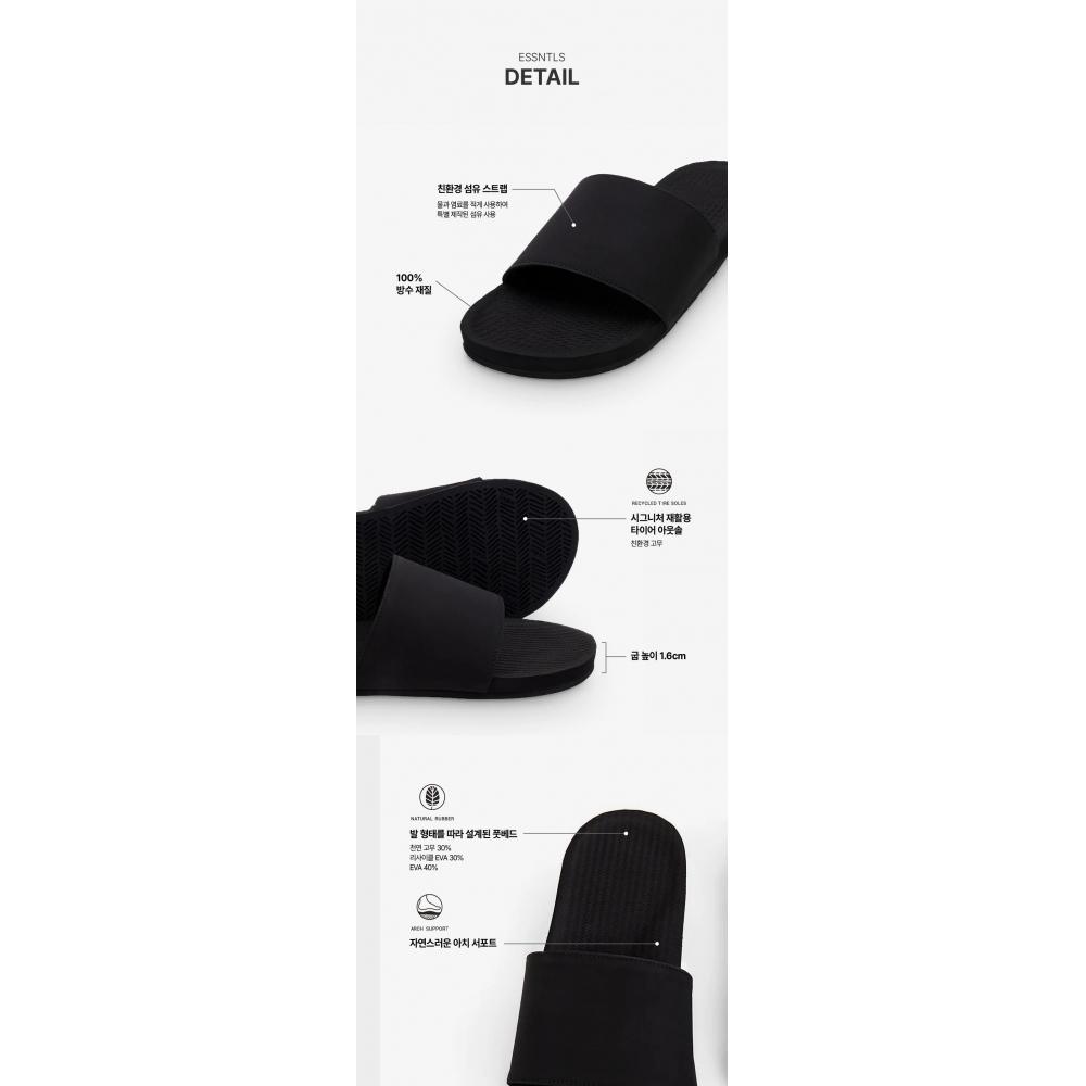 Indosol Essential Slide   Black Slipper