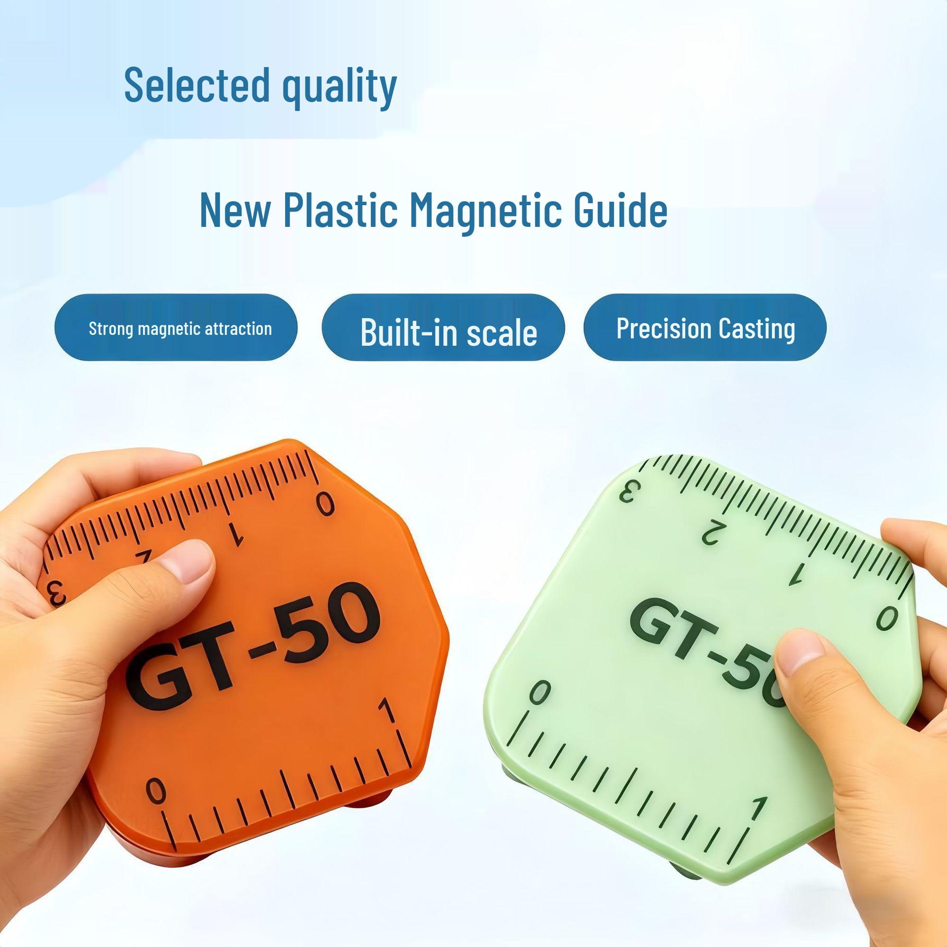 

Multifunctional Magnetic Ruler Guide for Home Sewing Machines Plastic Upgrade Magnetic Guide - Orange