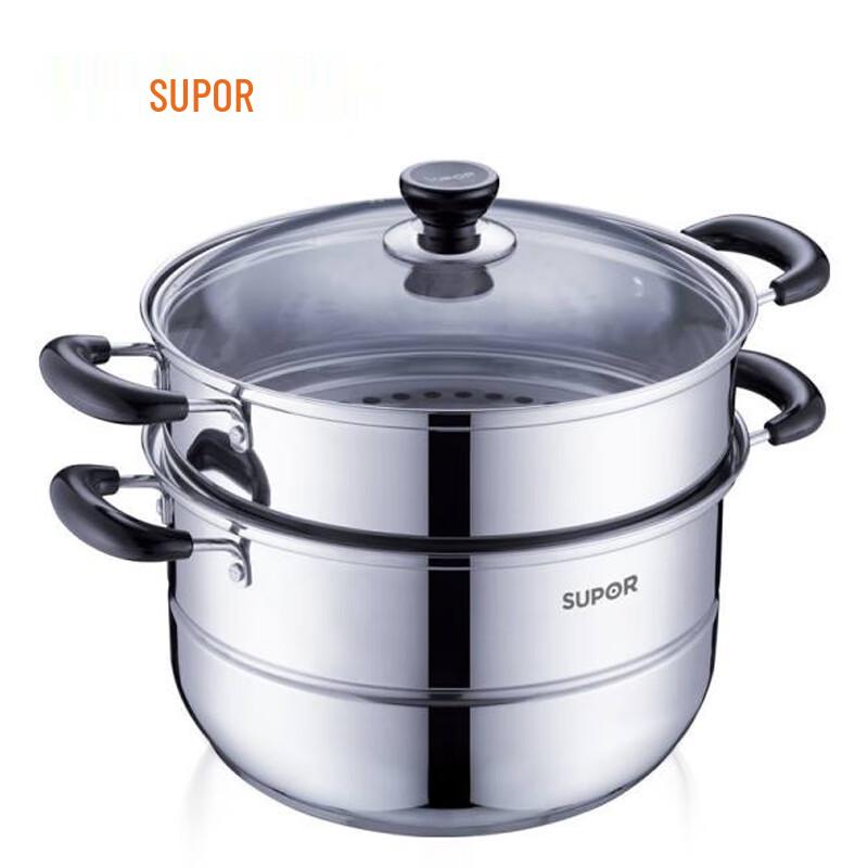 Supor Classic Edelstahl Doppelschicht Dampfgarer