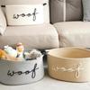 Hand Crafted Cotton Rope Dog Toy Storage Basket Featuring Animal Foot designs And Durable Handles For Home Use P9YB