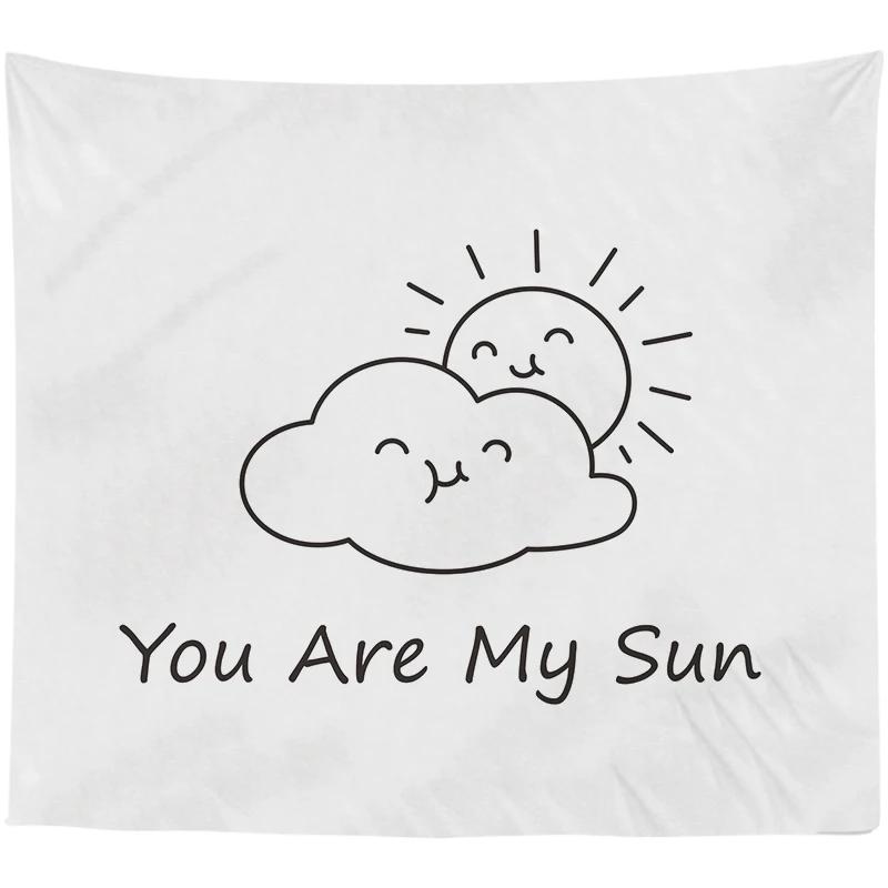 Абстрактная пара Простые линии Фон Ткань Подвесной прокат Общежитие Прикроватное — фото 7