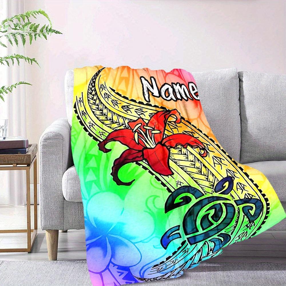 Home Customize Your Name Blankets Comfortable Soft Lightweight Multiseason Blanket For Picnics Sofas Offices Beds Living Rooms Perfect Gift For