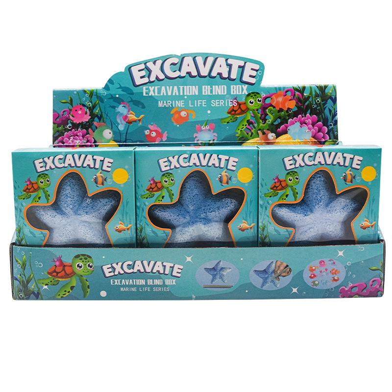Mermaid Gem Ring Archaeological Excavation Kit: DIY Educational Treasure Digging Toy for Kids