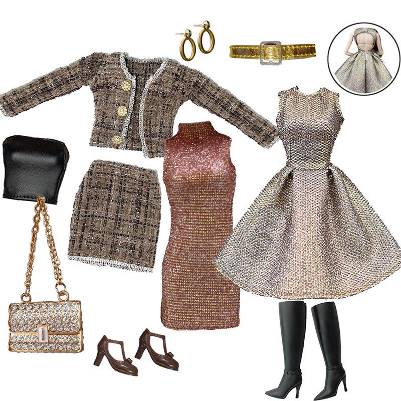 6-Point Fashion Doll Clothes & Handbag Set for 30cm BJD, Barbie, Fairy & Supermodel Dolls.