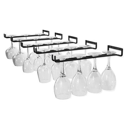 1Pieces Wall Mounted Stemware Holder High-quality Black Iron Goblet Hanging Rack Wine Glass Bar Outdoor Tableware