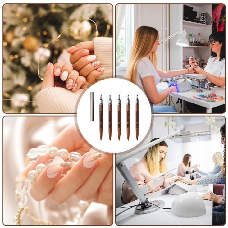 Nail Dotting Drawing Tool Nails Art Liner Brushes Nail Gel Polish Painting Brush