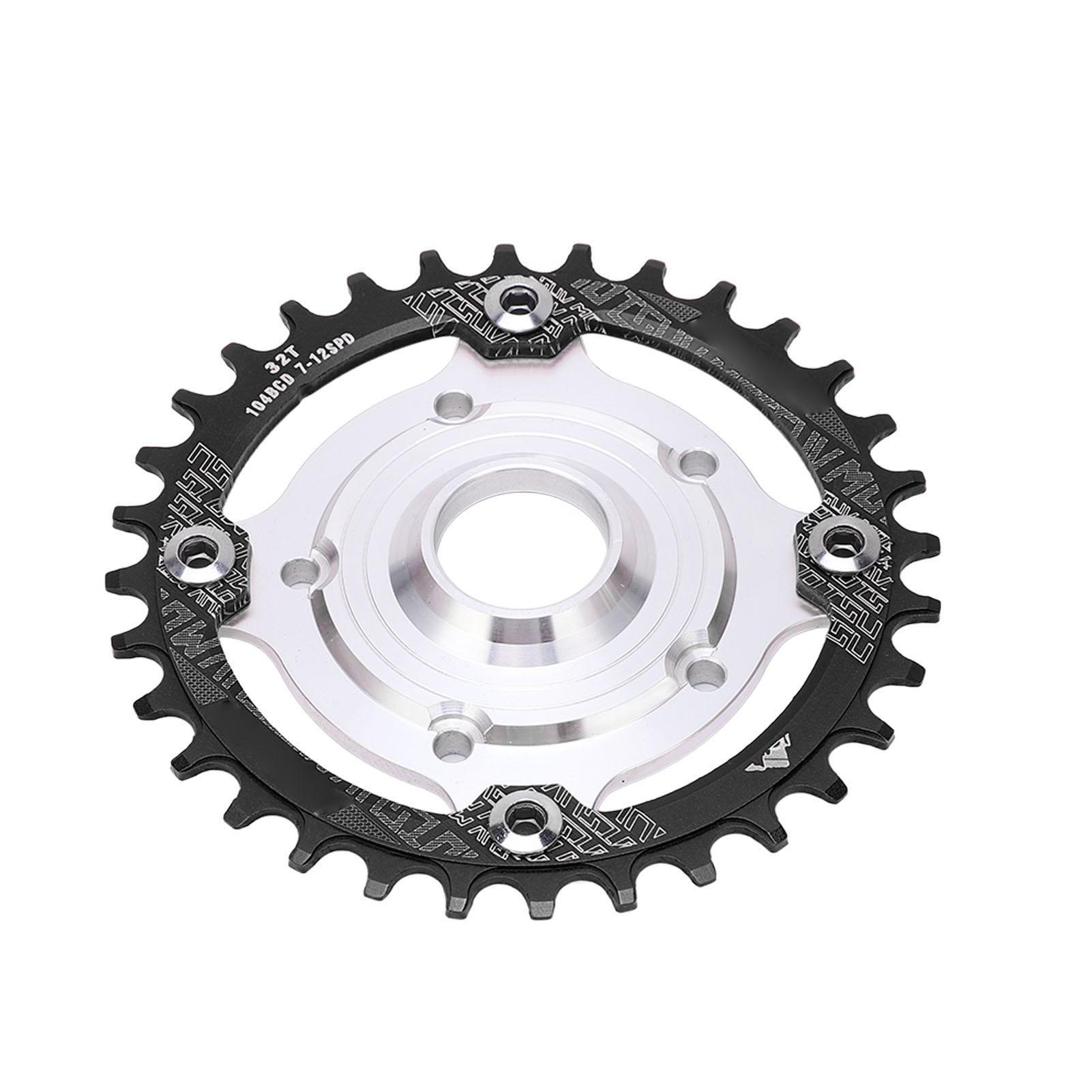 

104 BCD 32T Chainring 104BCD Sprocket Adapter 32T Positive Negative Tooth Plate Conversion Base Kit for Tongsheng Mid чёрный