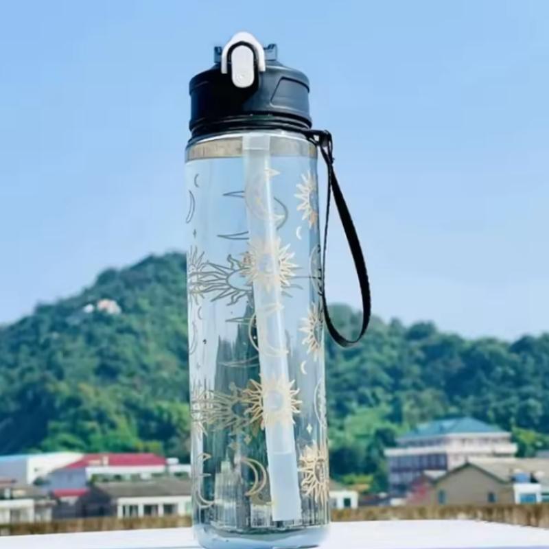 750ML Cherry Blossom Large Capacity Water Bottle - Cute, Portable & Seal-Proof for Outdoor Activities, PVC-Free PC Material