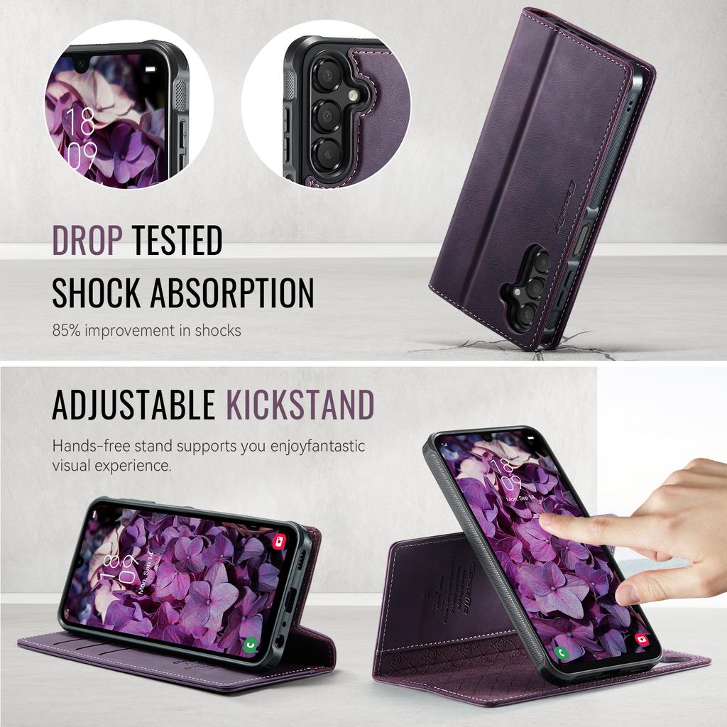 For Samsung Galaxy A15 5G/Galaxy A15 4G Magnetic Case RFID Blocking Detachable Wallet Leather Phone Cover