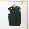Children's Knitted Vest Spring and Autumn Models for Boys and Girls Pullover College Style Sweater Vest