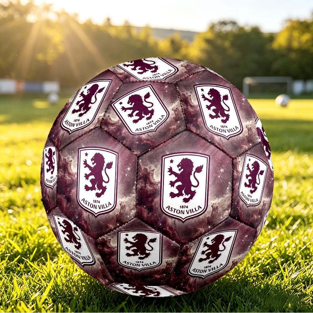 Aston Villa FootballPrinted Size 5 Soccer Ball, Anti Slip Adult Match Football Souvenir for Football Fans
