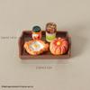 5 Pezzi Casa delle Bambole Simulazione Mini Pane Dim Sum Bevanda con Tavola Decorazione Tè Pomeridiano Progettato Per Bambini Gioco di Finzione Giocattoli