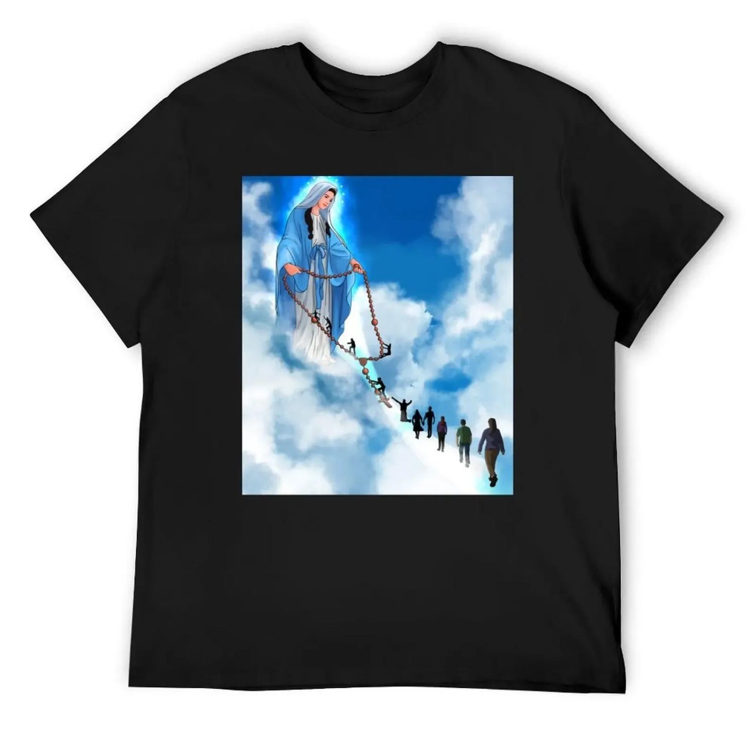 

Virgin Mary Catholic Church Santa Inmaculada Maria Virgen Catolica T-Shirt anime t shirts new edition heavyweights men clothing XXXXXL чорний