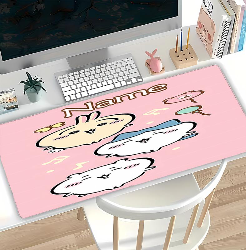 Customizable Name Chiikawa Pattern Gaming Mouse Pad-Non Slip Rubber Base,Perfect Gamers,Esports,Ideal Gift Gaming Enthusiasts
