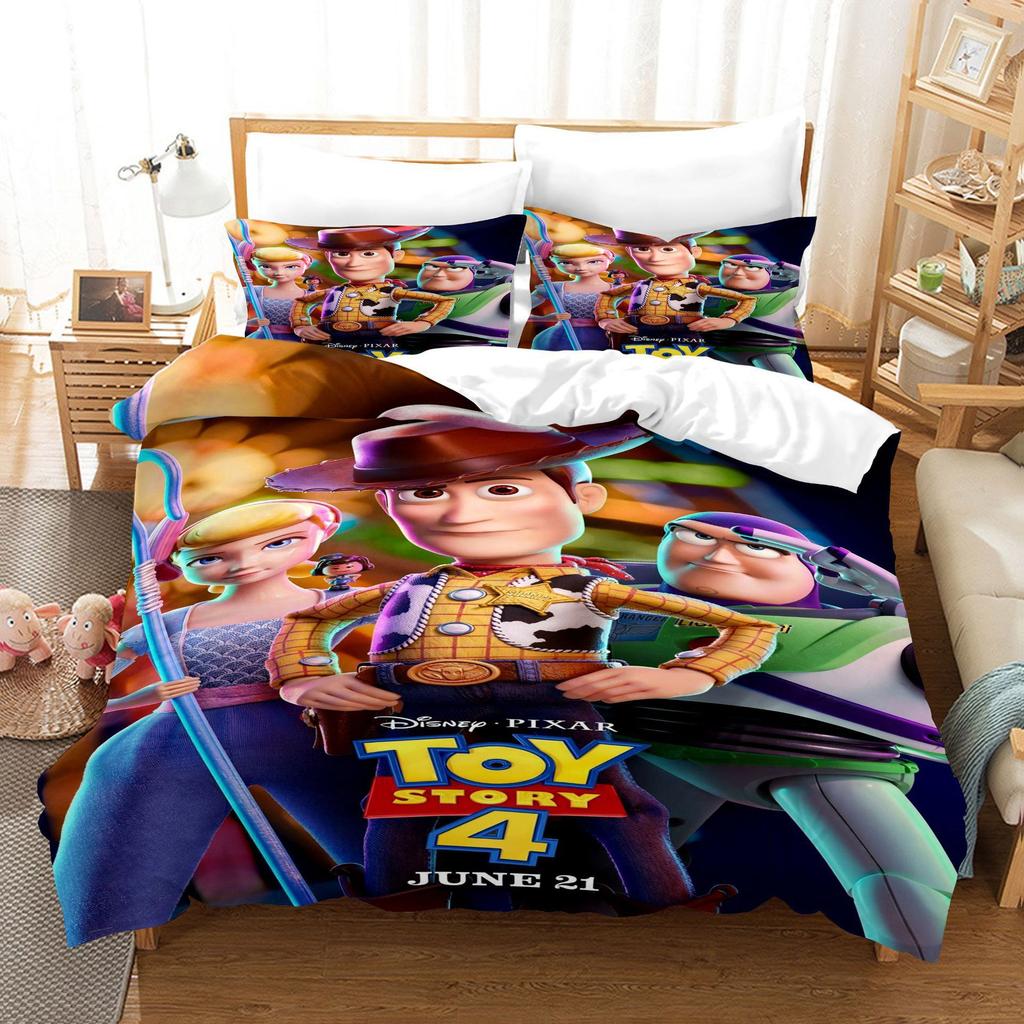 Factory 3D Digital Printing Quilt Set Three-Piece Cartoon Animation Thickened Grinding Kit