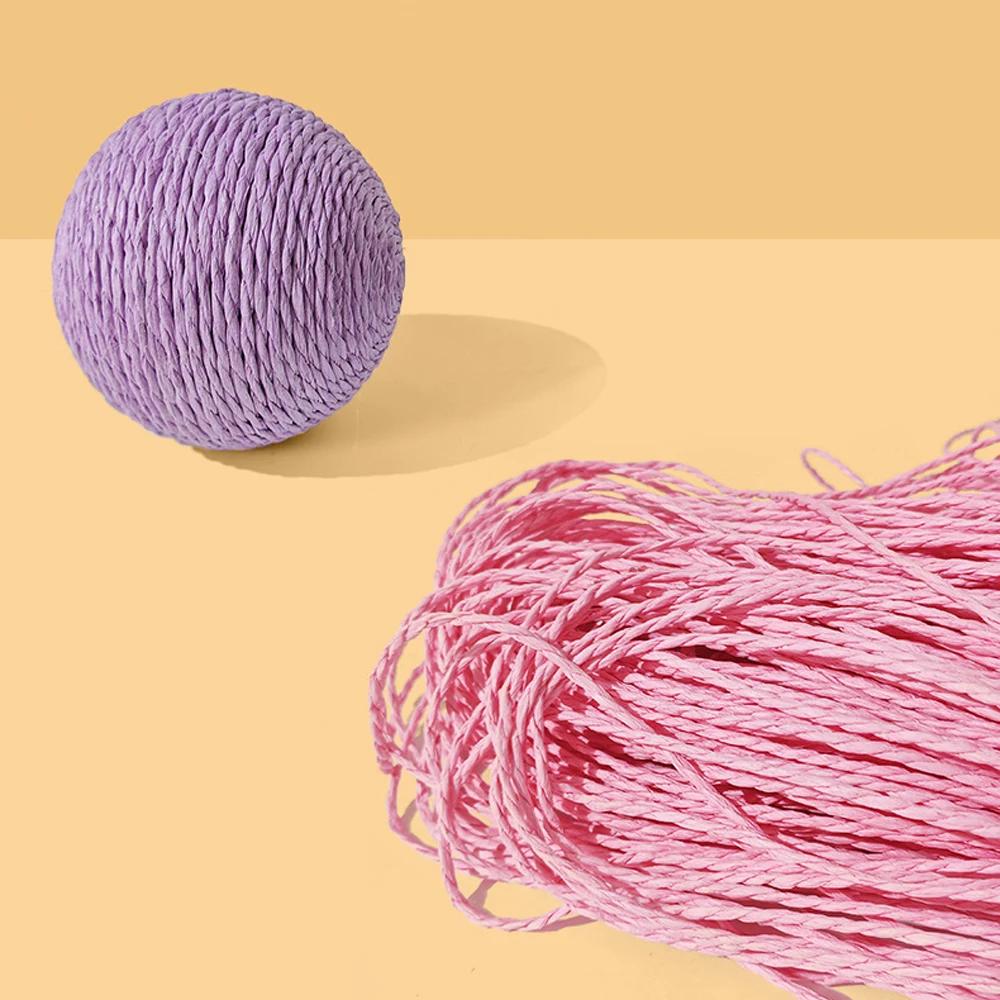 10cm Cat Ball Interactive Sisal Cat Scratching Ball Toy For Kitten Teeth Cleaning Anti Bite Cat Ball Sounding Toy Pet Supplies