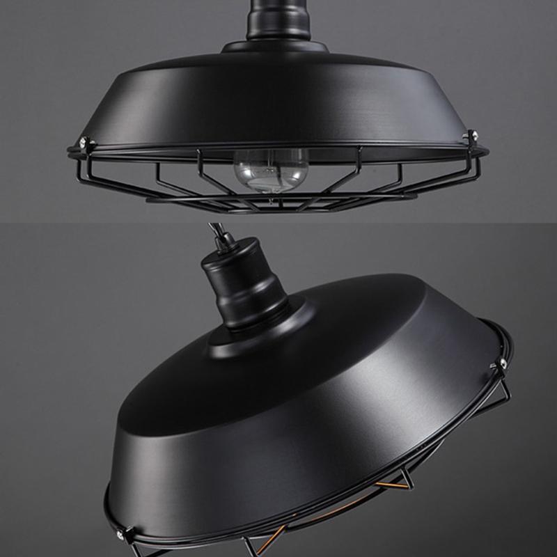 Vintage Metal Pendant Lamp Shade Soft Ambients Lighting Metal Texture Suitable for Kitchen Dining Room Decoration