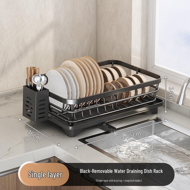 

Органайзер для посуды и мисок на кухонную столешницу с подставкой для палочек и ножей