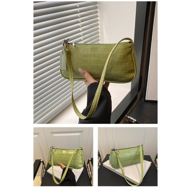 Shoulder Bag for Women Trendy Hoboes Toted Handbag Pu Leather Underarm Purse Clutches Purse with Zipper Baguettes Bag