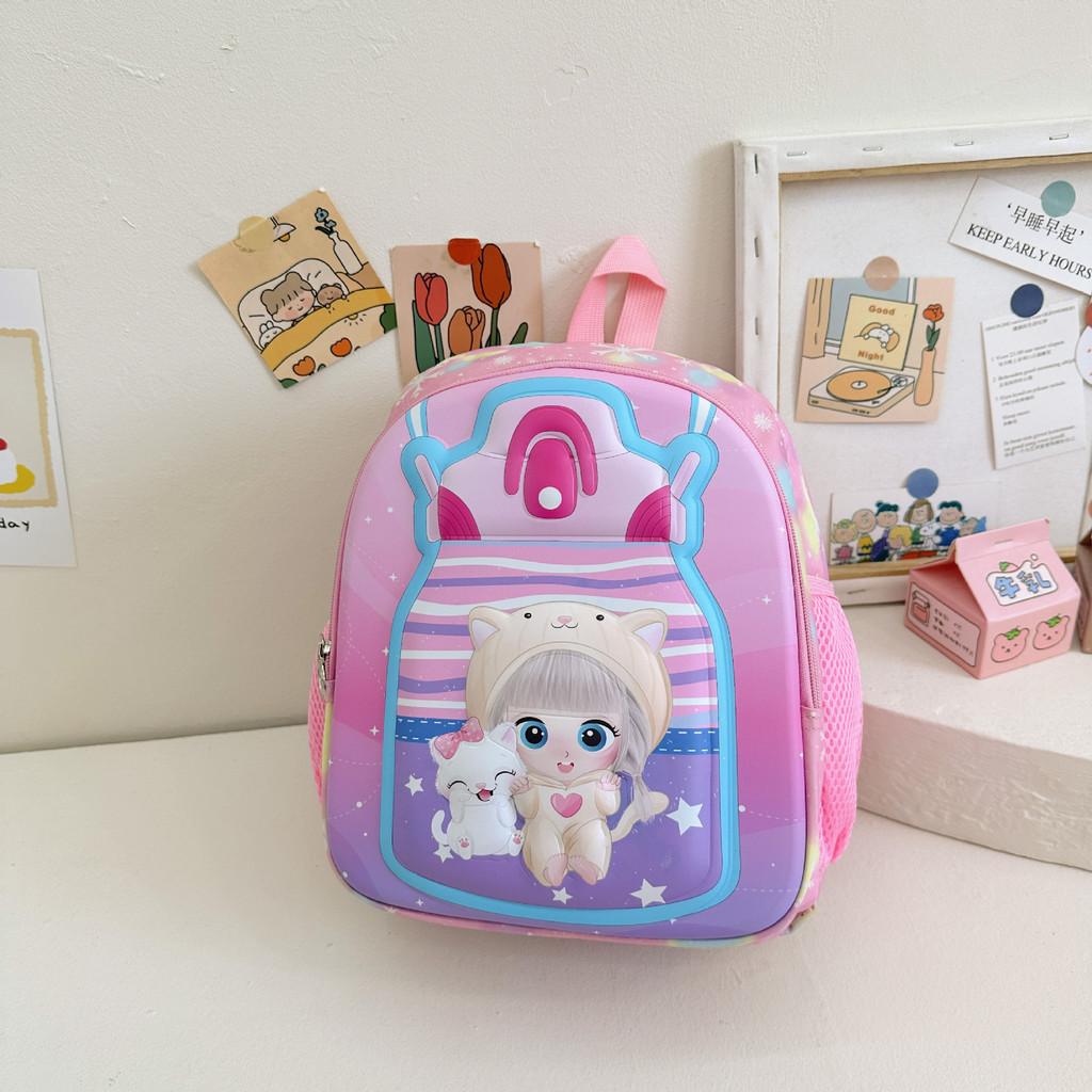 Fashionable Large Capacity Nylon Kids Backpack Cartoon Design Cute Stylish School Bag