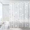 LIEI No-Punch Waterproof PEVA Shower Curtain