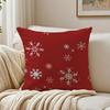 Christmas red bell socks Santa Claus Cushion Cover Linen Minimalist Soft  for Sofa Bed Home Room Decor