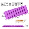 2 PCS Long Strips Silicone Mold Cookie Molds Chocolate Rectangular Cereal Bar Molds Ice Cube Tray Jelly Cake Baking Tools
