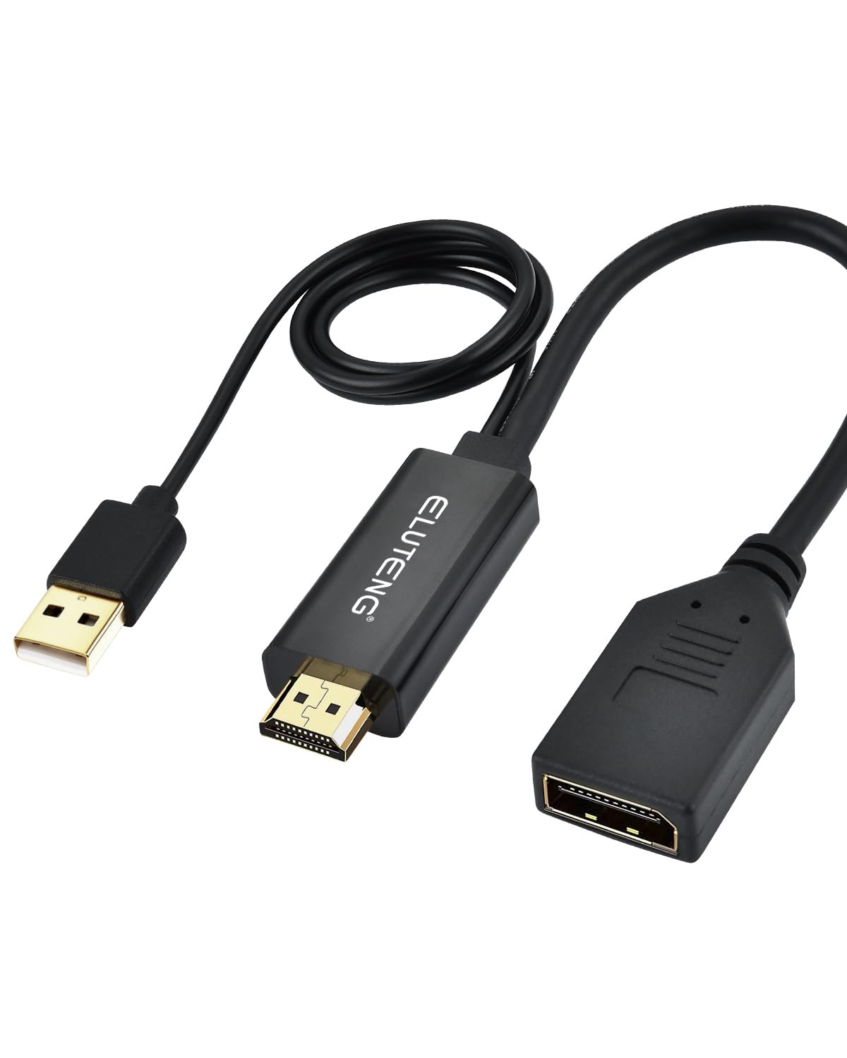 

Кабель-конвертер ELUTENG HDMI в DisplayPort с зарядкой USB HDMI в DP Видео HDMI Папа в DP Мама DisplayPort HDMI Аудио Совместим с PS4
