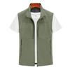Casual Loose Vest Men's Zipper Multi-pocket Spring and Summer Horse Clip Sleeveless Vest Middle-aged and Young Daddy Vest Jacket