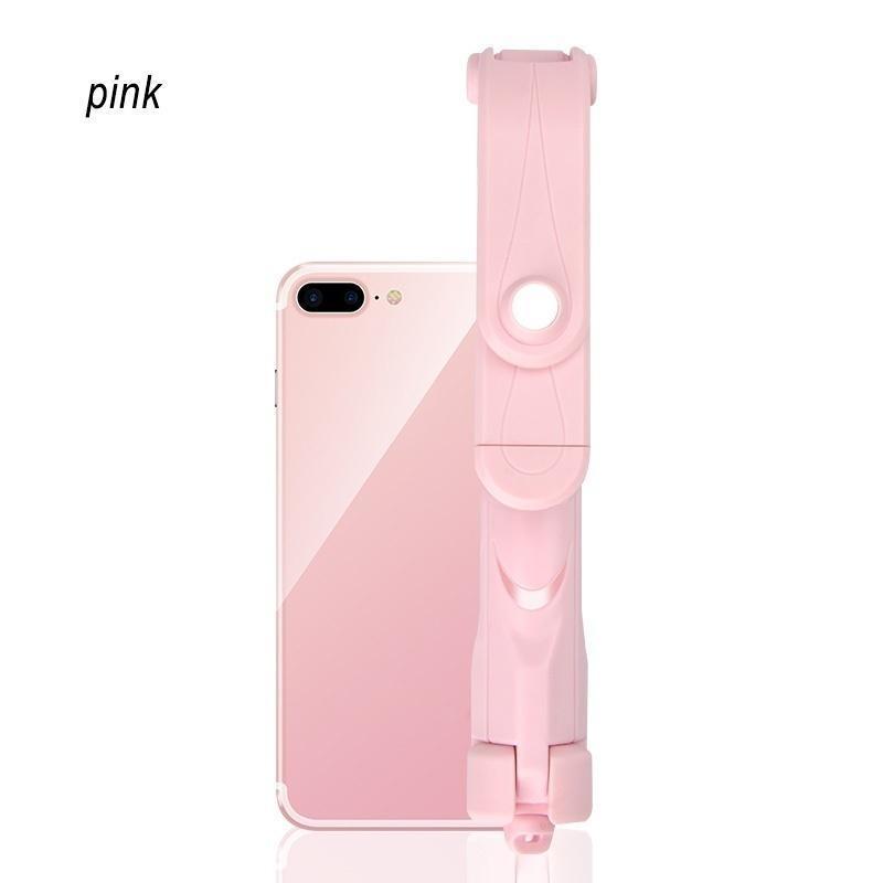 Mini Wireless Bluetooth Selfie Stick Monopod Extendable Tripod Selfie Stick & Double Phone Holder