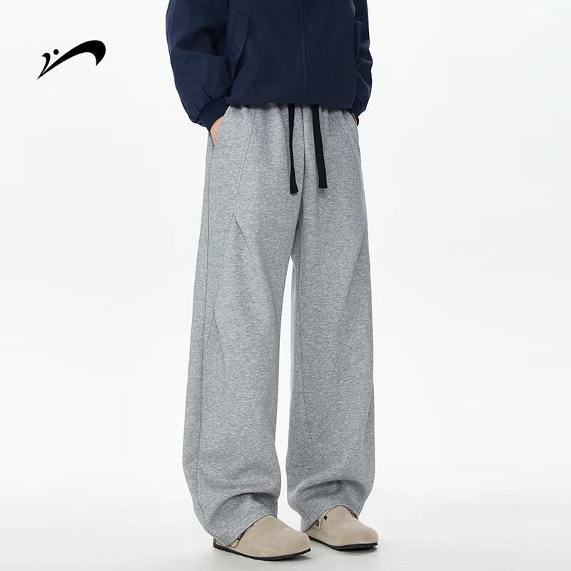 Guirenniao Men's Loose Fit Curved-Leg Sweatpants