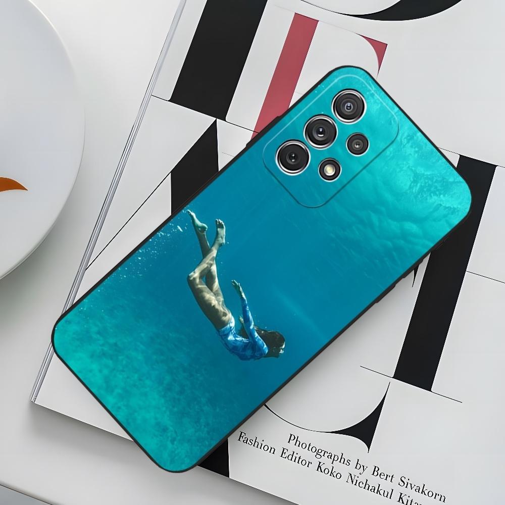 Swimming Pool Water Phone Case for Sumsung Galaxy S24 S23 S22 S21 S20 A24 A34 N20 M54 A54 A53 Fe Plus Ultra Black Soft Cover