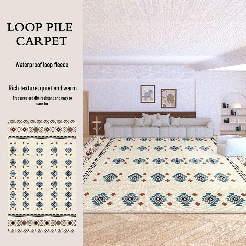 Nordic-style Persian Bedroom Carpet, Moroccan Velvet Sofa Throw, High-grade Floor Mat.