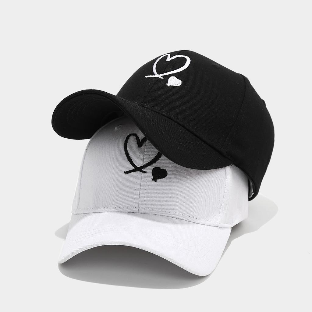 Bestickte Herzmuster Personalisierte Baumwoll-Baseballkappe für Männer und Frauen Personalisierte Papa-Kappen Sorority-Hut