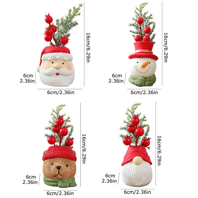 1PC Handicraft Creativity Dwarves Gift Multi-element Ornament Cement Decoration Christmas Festival Dolls