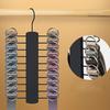 1 Pack Wooden Tie Rack, Men Space Saving Belt Hanger with 20 Hook for Closet, Non-Slip Rotatable Ties Organizer Racks for Scarf