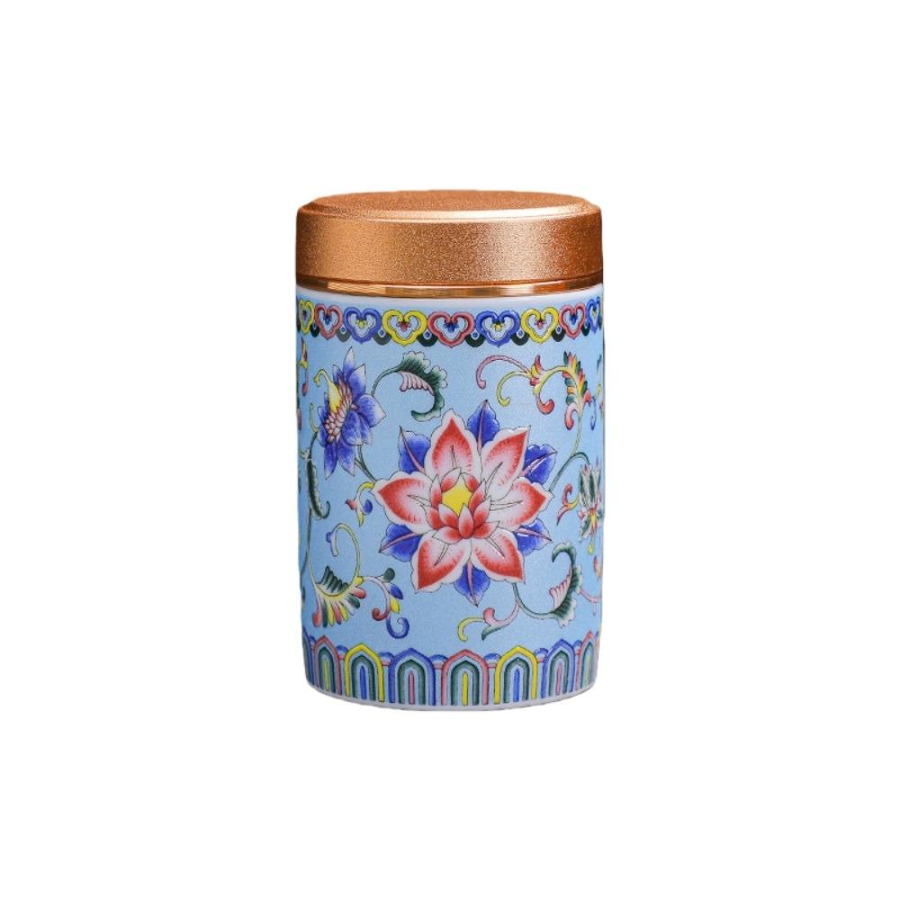 Aufbewahrungsdose Keramik Leer Teedose Mini Chinesischer Stil Teebehälter Vielseitig Exquisit Teeverpackungsbox Zuhause/Büro/Reisen