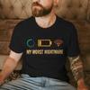 Mein schlimmster Albtraum Lustige T-Shirts Herren Damen Ladezustand Niedrige Batterie Netzwerkmuster Humor Streetwear Kurzarm Ropa Hombre