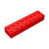 MOC 10PCS 3007 2x8 Building Blocks 93888 High-Tech Plate House Castle Bricks Educational Particle Idea Toy Children Xmas Gifts