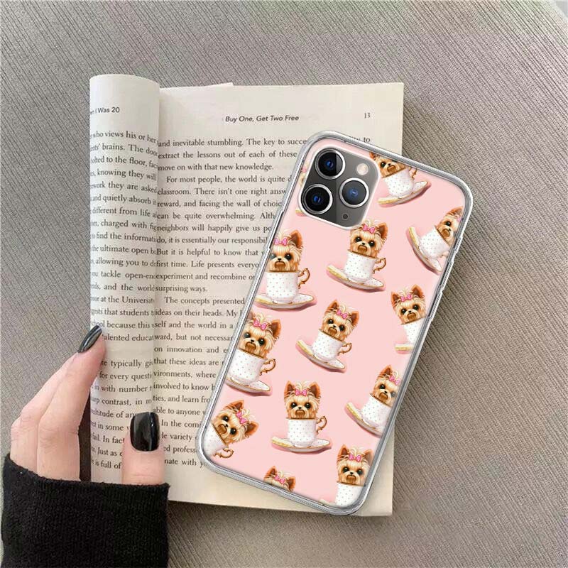 Yorkshire terrier dog Phone For Apple Iphone 12 13 Mini 15 Pro Max 11 Pro 14 Plus 16 Pro Max 16E Case Shell Cover Clear TPU Pro